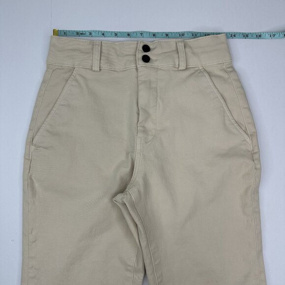 Everlane‎ Women Cream The Organic Cotton Straight Leg 2 Luxury Pant 4/W27/L25.75 - Picture 8 of 12